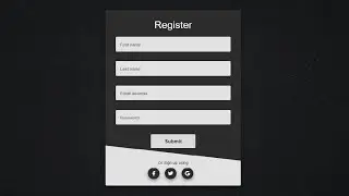 How To Make Animated Registration Form Using HTML And CSS Step By Step