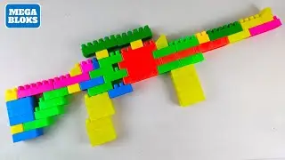 TUTORIAL How to Make Shooting Toy From Mega Lego Blocks BUILDING ASMR SATISFYING DIY#357