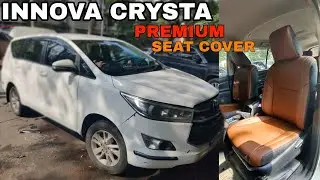 PREMIUM SEAT COVER INSTALLED IN TOYOTA INNOVA CRYSTA AT LAXMAN AUTO STORE -SION 📞 9820355265