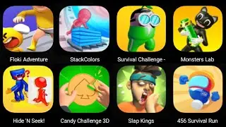 Floki Adventure, Stack Colors, Survival Challenge 3D Battle, Monster Lab, Hide 'N Seek, Slap Kings