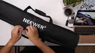 Neewer 660 RGB LED Video Light Kit with App Control with Stands and Bag Unboxing