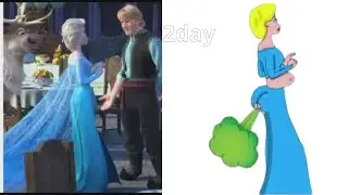 Elsa Frozen 2   Face Her Biggest Fear   funny Drawing memes   Try not To laugh #live2day #elsa