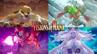 VISIONS OF MANA - All Bosses and Ending