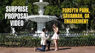 Forsyth Park Surprise Engagement | A Proposal in the park | Savannah Proposal Videography