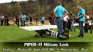 Giant Piper J3 Military - Scale 1/3
