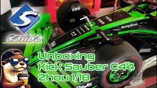 Unboxing F1 Kick Sauber C44 Guanyu Zhou Bahrain 2024 1/18 by Solido - S1814101 - #F1 #Diecast