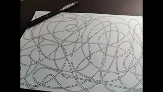 How to Draw a Tangled thread doodle | Doodle Art | for kids | for beginners | Meditative Doodle