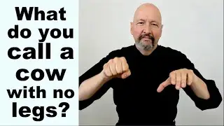 Dad Joke in ASL:  What do you call a cow with no legs?