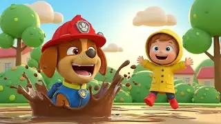 Paw Patrol Pups Built a Mud Slide | Nursery Rhymes for Kids & Baby Songs