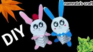 Bouncing paper Bunny / Easy Easter Bunny Craft