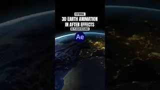 Create a 3D realistic Earth animation in After Effects | CC Sphere #motiongraphics