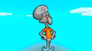 pixel art - squidward