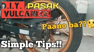 Paano magpasak ng nabutas na tubeless tire ng ating Motorcycle,