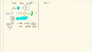 Grade 10: Trigonometry :  Using a calculator to calculate an angle
