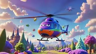 The Helicopter to Rainbow City | Color Learning Song for Kids | Fun & Colorful Nursery Rhyme