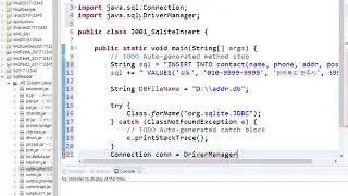 DB003 Sqlite DB에 Insert하는 자바 코딩