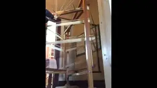 Winding 10 threads on a warping mill