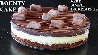 BOUNTY CAKE - HOW TO MAKE BOUNTY CAKE - COCONUT CHOCOLATE CAKE - BOUNTY CAKE RECIPE