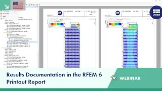 Документация результатов в распечатке отчета RFEM 6 и RSTAB 9