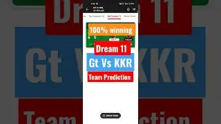 Kkr vs GT Dream 11 Team Prediction #ipl #gtvskkr #kkrvsgt #teamprediction #todaymatch