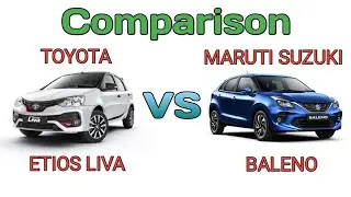 Toyota Etios liva vs Maruti suzuki baleno comparison |Toyota vs Maruti suzuki review|