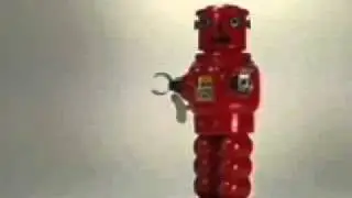 Tin Toy Robot - Mechanical Roby (Red)