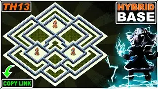 NEW BEST! Town Hall 13 Hybrid/Trophy Base 2023 COPY LINK | COC th13 base design- Clash of Clans