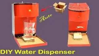 How to make a water Dispenser from cardboard - Amazing science project