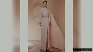 Customized Pink Wedding Guest Dresses for Women Long Sleeves Column Formal Party Gowns Side Split Be