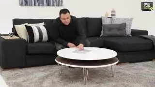 MEGA XL V&auml;ndbar Divansoffa Svart Furniturebox
