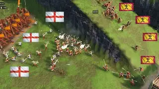 English Game Play | New Map |  Seige Game | AOE4