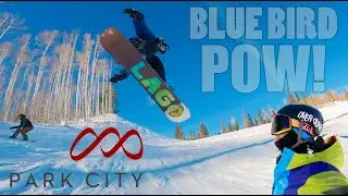 Park City Canyons Utah Blue Bird POW! Snowboarding DREAM!