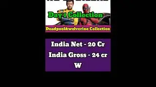 Deadpool and wolverine Box office collection | Deadpool 3 day 1 Collection | Deadpool 3 Collection