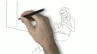 Mobile Engagement Whiteboard Illustration