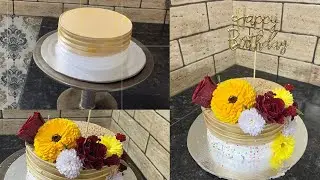 Real flowers cake decorating | flowers 💐 cake | JSCDESIGNER