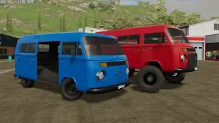 VW Volkswagen Transporter - Farming Simulator 2022 [FS 22 LS 22 VAG Classic Car Mod]