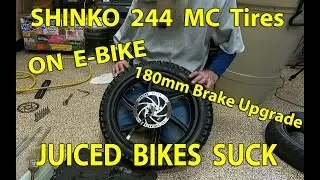 Задняя тормозная система SHINKO 244 установлена ​​на электровелосипед Juiced💩Bike Hyper🦂scorpion ➕ Модернизация тормозов на 180 мм