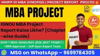 IGNOU MBA Project Report Kaise Likhe Chapter wise Guide