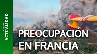 Las impactantes imágenes que están dejando las llamas del incendio declarado al sur de Francia