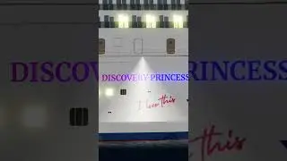 Discovery Princess passing by with love boat theme horn