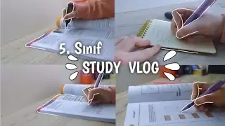 5. Sınıf ders çalışma günlüğüm #10✨|Sesli Vlog|Bolca ders📚|Melike's Diary