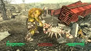 Fallout 3 - Super Mutant Behemoth VS. Albino Radscorpion