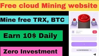 New cloud mining website | TRX, Doge Coin, bitcoin mining | Tron mining | No Investment