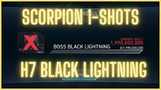 Scorpion + Raiden one shot H7 Black Lightning  on ice solo raid mortal kombat vs multi verse 