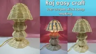 How to make popsicle stick lamp || crafts || DIY | ice cream stick craft