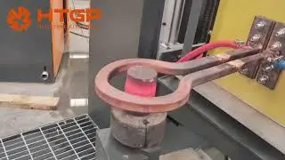 Induction heating furnace test in the factory