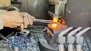 Unbelievable Transformation of Train Track into a Blacksmith’s Hammer inside a Factory