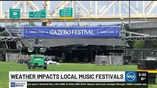Fans and organizers share their thoughts on musical festival cancellations and delays due to weat...