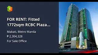 FOR RENT: Fitted 1772sqm RCBC Plaza Office Space in Ayala, Makati City
