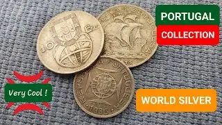 ESCUDOS ME!! - Portugal Collection 10, 5, & 2.5 Escudos + Mozambigue Bonus - WORLD SILVER COINS